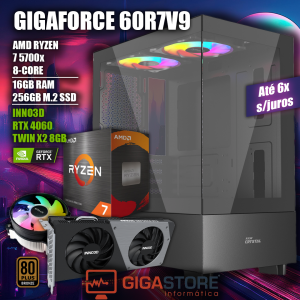 Desktop Gaming RYZEN 7 5700X RTX 4060 16GB RAM 256GB + 512GB SSD W11